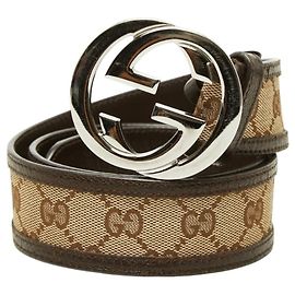 Cintura Gucci GG Canvas Interlocking G