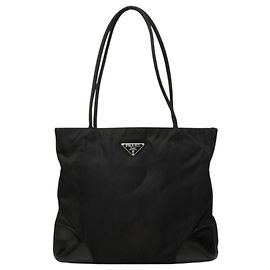 Bolso Tote Prada con placa de logotipo triangular