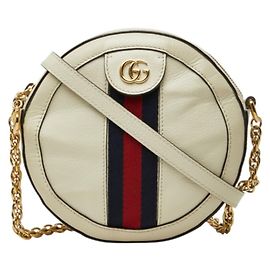 Borsa a tracolla Gucci Ophidia Mini Round Double G Web Stripe