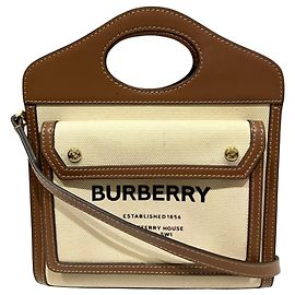 Burberry Handtasche aus Canvas und Leder