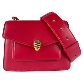Bulgari Borsa a tracolla Bvlgari Serpenti Forever in pelle rossa