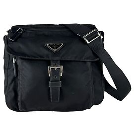 Borsa a tracolla Prada in nylon e pelle