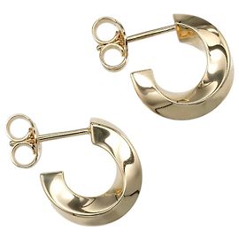 Autre Marque Boucles d'oreilles puces Tiffany & Co. en or jaune 18K Knife-Edge