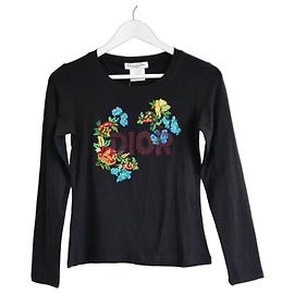 Christian Dior x Galliano T-Shirt mit besticktem Logo Frühjahr 2002 Street Chic