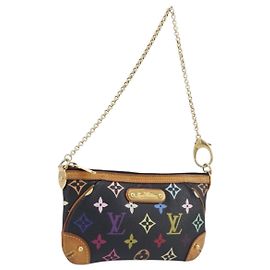 LOUIS VUITTON Monogram Multicolor Pochette Mila MM Black M60097 LV Auth 200570V