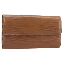 LOUIS VUITTON Epi Portefeiulle Sarah Long Wallet Brown M60321 LV Auth bs36813