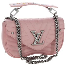 LOUIS VUITTON New Wave Chain Bag MM Schultertasche Rosa M51944 LV Auth 202180V