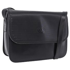 Borsa a tracolla GUCCI GG in pelle nera e oro 14 001 5519 Auth ka6135
