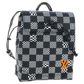 LOUIS VUITTON Damier Distorted Steamer XS Bag Black N60453 LV Auth 197245SM Tasche