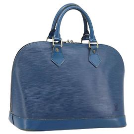 Sac à main LOUIS VUITTON Epi Alma Toledo Blue M52145 LV Auth 197025