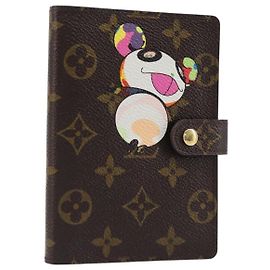LOUIS VUITTON Monogram Panda Agenda PM Day Planner Cover R20011 LV Auth 202812V