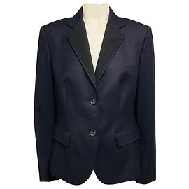 Chaqueta blazer Brioni de lana de dos botones con forro de seda, azul marino