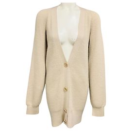 Cárdigan de punto de cachemira y lana Akris Punto Beige