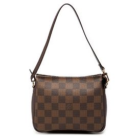 Borsa a mano Louis Vuitton Damier Ebene Trousse Pochette Marrone
