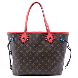 Louis Vuitton Monogram Totem Neo Neverfull MM Tote Bag braun