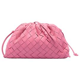 Borsa a tracolla The Mini Pouch Bottega Veneta in Nappa Intrecciato rosa
