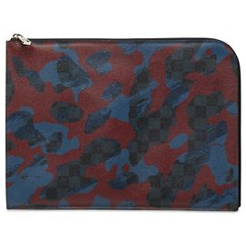 Louis Vuitton Damier Cobalt Camouflage Pochette Jour GM Clutch Bag schwarz