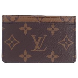 Tarjetero Louis Vuitton Monogram Reverse Marrón