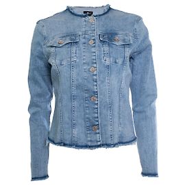 7 for all mankind, Denimjacke mit rohen Kanten