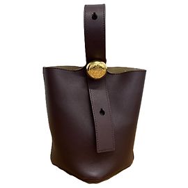 Borsa a secchiello Loewe Pebble Mini - Dark Brown