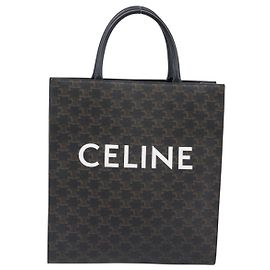 Céline Celine Vertical Cabas Triomphe Coated Canvas Medium