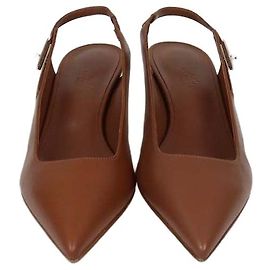Hermès Sapatos Slingback Hermes Gold Leather Lover 40