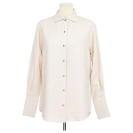 Loro Piana Dunia Langarmshirt aus Seide in Beige