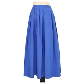 Falda maxi plisada de algodón azul Boutique Moschino