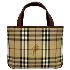 Bolso de mano de cuero Burberry Nova Check Shadow Horse Pattern