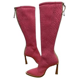 Fendi hohe Mesh-Stiefel in Rosa