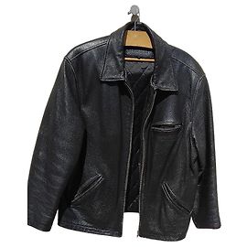Autre Marque Giacca in pelle nera Lee da uomo