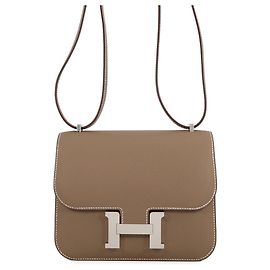 Hermès Bolsa de ombro Hermes Constance 3 Mini em Etoupe Gray
