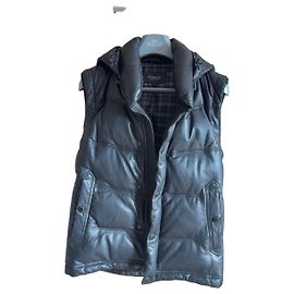 Burberry Black Label Leder-Steppweste