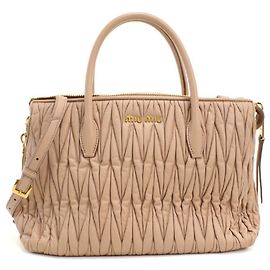 Borsa 2-Way Miu Miu in pelle di agnello rosa