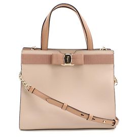 Borsa Tote Salvatore Ferragamo in pelle di vitello rosa