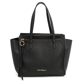 Saco Tote Salvatore Ferragamo em pele de vitelo preta