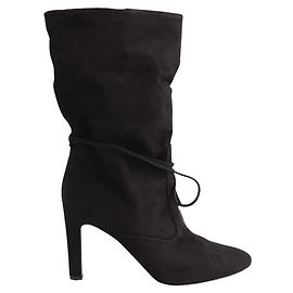 Lk Bennett Eliza Black Suede Ankle Boots Size 38