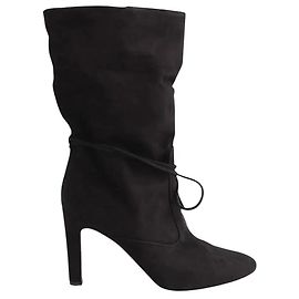 Lk Bennett Eliza Black Suede Ankle Boots Size 39