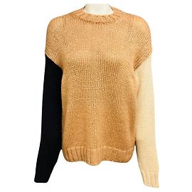 Camisola de malha com franjas Alanui Tan / Beige / Black