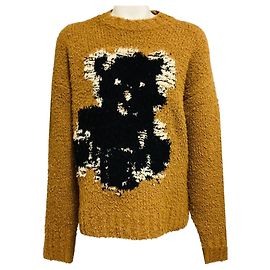 Pull Teddy à col rond Acne Studios Khaki Beige