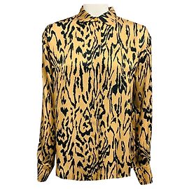 Autre Marque Blusa Honey Oversized Stampata Tan / Black forte_forte