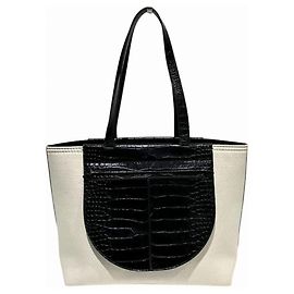 Borsa Tote Tod's Tusca Beige x Black