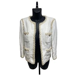 Casaco de Tweed Terry Off-White CHANEL – Cruise 2011