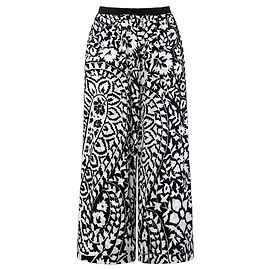 Eres Wide-Leg Hose aus Seide Schwarz-Weiß