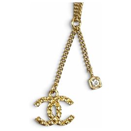 Chanel Coco Mark gesteppte Strass-Halskette