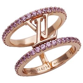 Louis Vuitton Ring aus Roségold und Strass