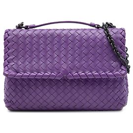 Bottega Veneta Borsa a tracolla Olimpia Small in Nappa Intrecciato viola