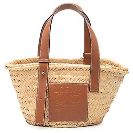 Bolso Cesta Anagram Small de Rafia Beige LOEWE