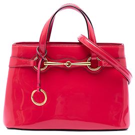 Borsa Satchel Gucci Bright Bit in vernice rosa