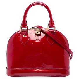 Louis Vuitton Red Monogram Vernis Alma BB